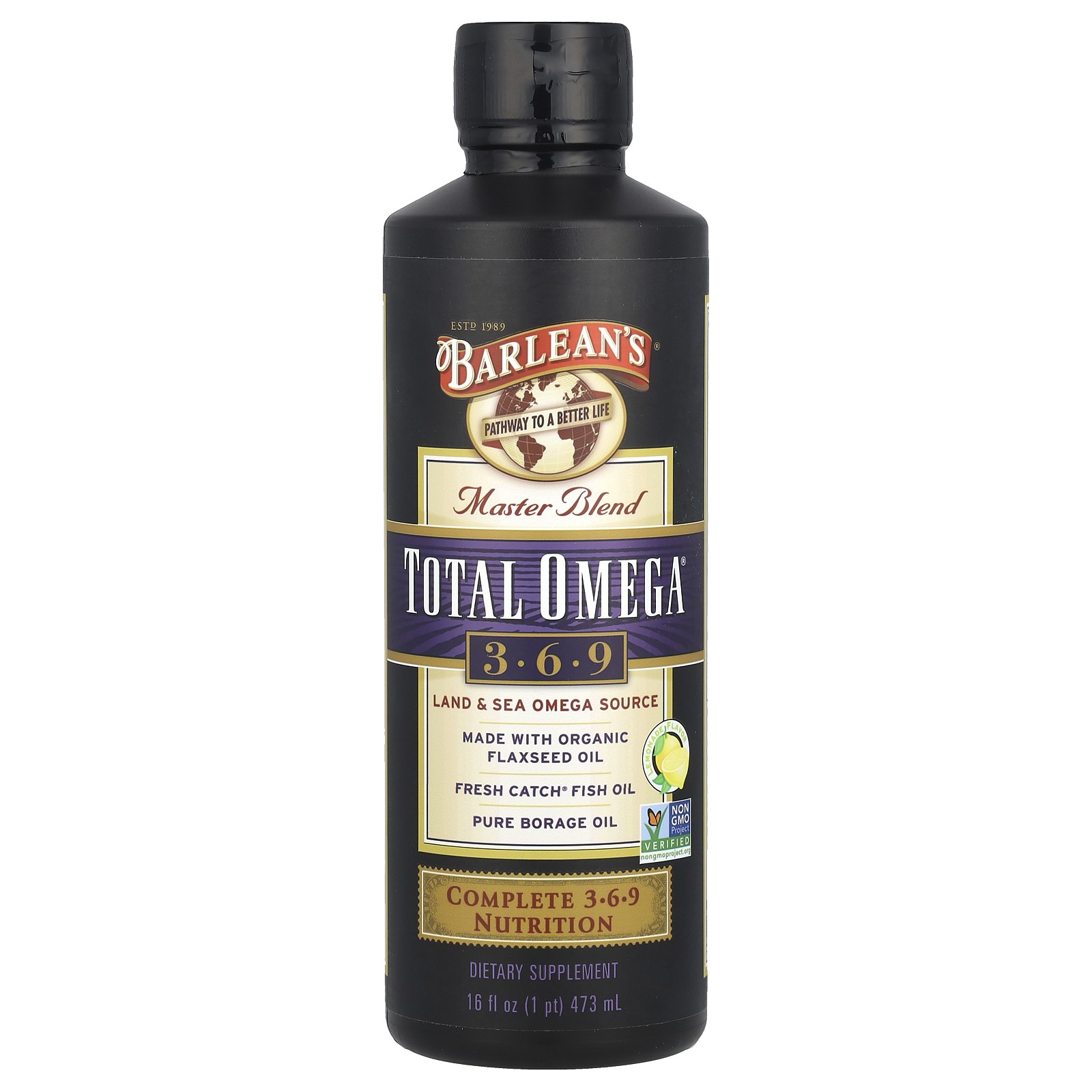 Master Blend, Total Omega 3 · 6 · 9, Лимонад, 16 жидких унций (473 мл)