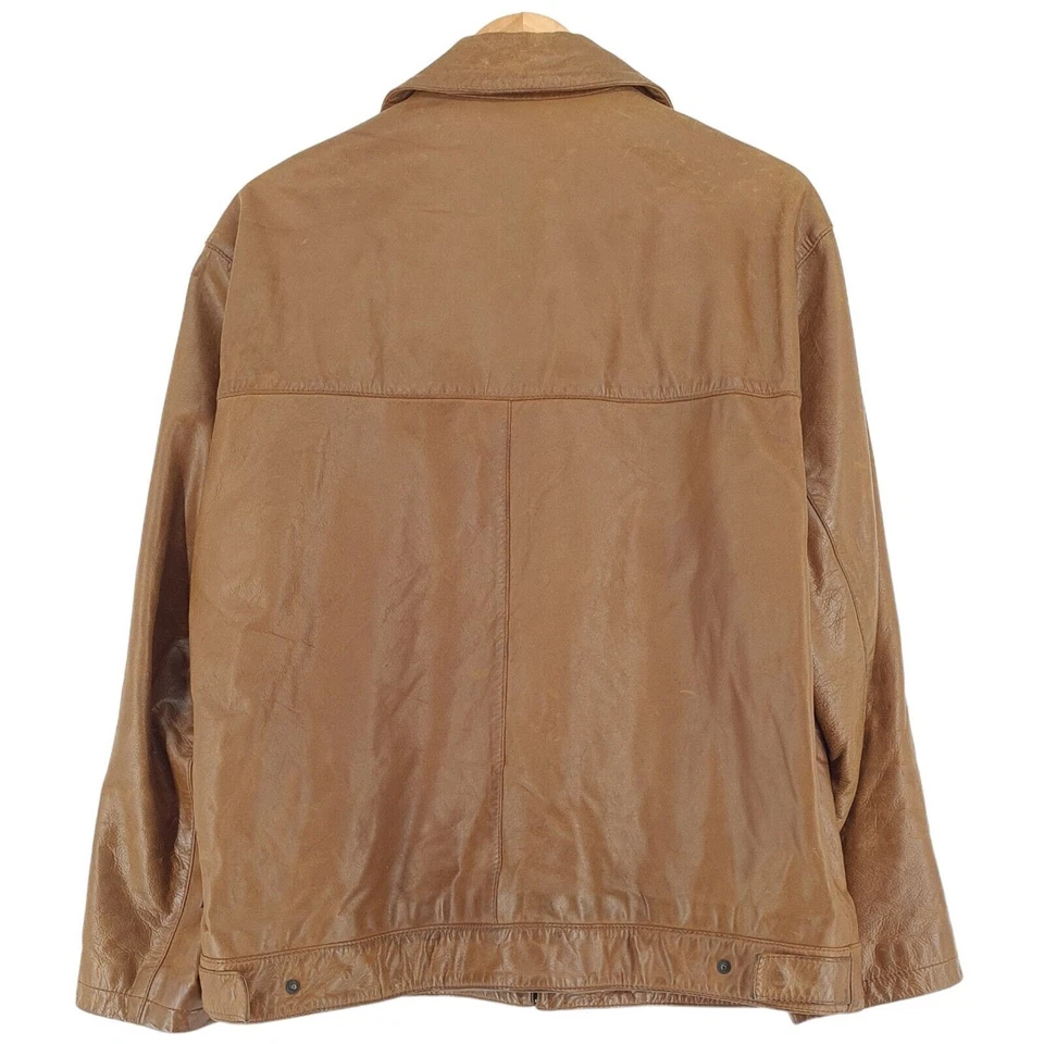 Chaqueta De Cuero Marrón Strellson Casual Para Hombre Lt7 Talla 50 - Imagen 2 de 4