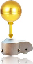 EKEV Flagpole Truck Pulley and Gold Anodized Top Ball Ornament Topper 