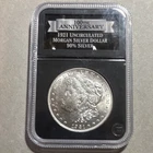 1921 Morgan Silver Dollar $1 Uncirculated 90% Silver PCGS Certified Coin