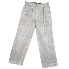Vintage Brooks Brothers Elliot Pants Mens 36x32 Gray Corduroy Pleated Cotton