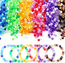 Pony Beads Bulk, 3400Pcs Kandi Beads for Bracelets, 36 Colors Plastic Bead for
