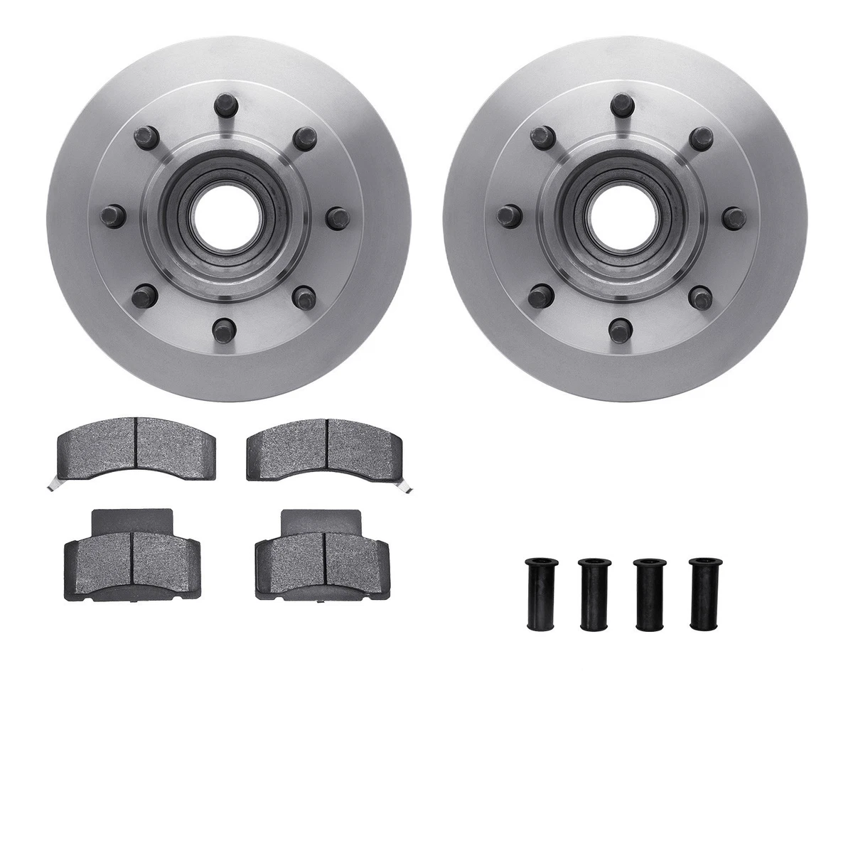 Kit De Discos De Freno Perforados Y Ranurados Con Pastillas Cerámicas Para Dodge Ram 3500 Y Chevy/GMC K3500 1990-1999