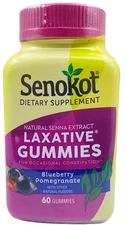 Senokot Laxative Gummies 60 Count Blueberry Pomegranate Dietary Supplement