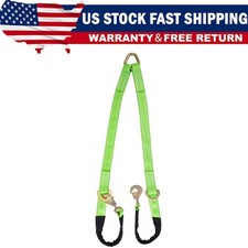 V-bridle Recovery Strap 2x6 Wsnap Hooks W Cordura Sleeve Axle Straps Tow