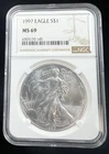 1997 $1 American Eagle NGC MS69 1 oz .999 Fine Silver US Bullion Coin