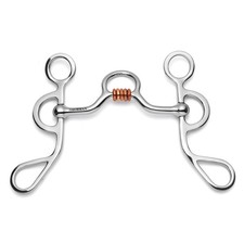 Showman Argentine Shank Bit w/ Medium Port Copper Rollers