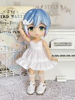 1/12 Scale Sleeveless Halter Short Dress Clothes Model For Ob11 P9 Ymy Doll