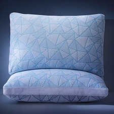 Shredded Memory Foam Cooling Soft Viscose Pillows Queen Size Set of 2, Adjust...