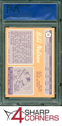 1970 TOPPS #65 BILL NELSEN BROWNS PSA 9 SET BREAK - Picture 2 of 4