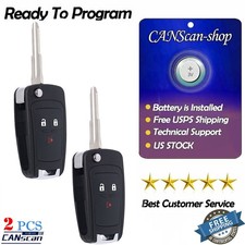 2x Key Fob Remote Flip For 2013-2015 Chevrolet Spark A2gm3afus03 95233524