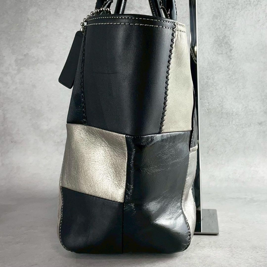 Coach Patchwork Tote Bag Shoulder Multicolor Wome… - image 4