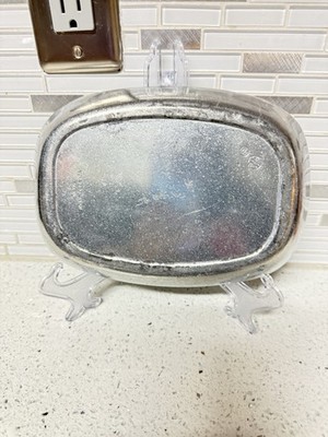 Set of 2 Christian Metal Trays 'Give Us This Day Our Daily Bread' Collectible