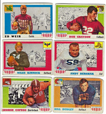 1955 Topps All American Football 17 Card Lot - All Lower Grade