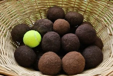 *NEW* Handmade Alpaca Dryer Balls (Set of 3)-USA Grown & Made - Dark Fawn
