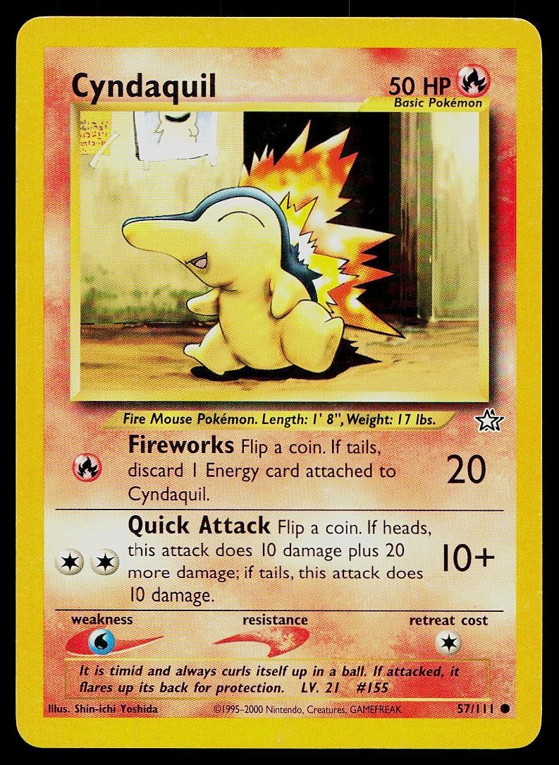 Pokemon Card Neo Genesis Cyndaquil 57/111 Common