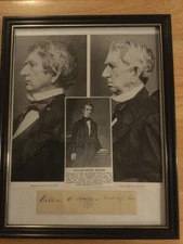 Abraham Lincoln Cabinet Constitutional Advisor William Seward ￼Autographed Cut