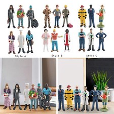 Collezione di 6 Personaggi Professionali in Miniatura per Diorama