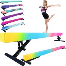 Adjustable balane Beam for Kids - 8FT Gymnastics Beam - high and Low Floor Be...