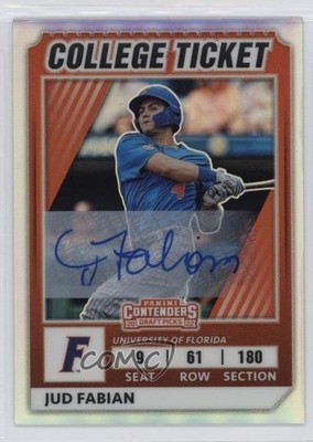 2022 Panini Elite Extra Edition Holo Prizm Signatures 14/25 Jud Fabian Auto 03j5
