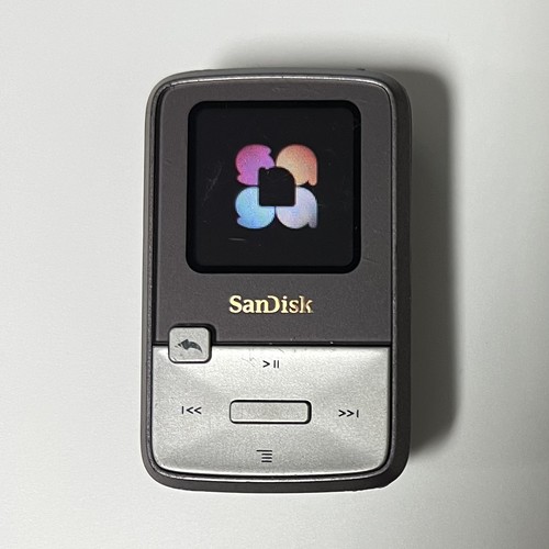 SanDisk Sansa Clip Zip 4GB Digital Media MP3 Player Gray Works great, Fair cond.