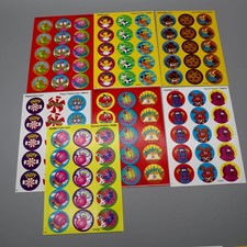 Vtg Trend Enterprises Scratch 'N Sniff Lot of 7 Full Sheets 105 Stickers