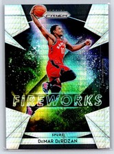 2018-19 Panini Prizm DeMar DeRozan #24 Fireworks Hyper San Antonio Spurs