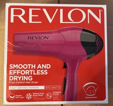 Revlon Hair Dryer Fast Drying 1875 Watts Frizz Control w/ Concentrator Open Box