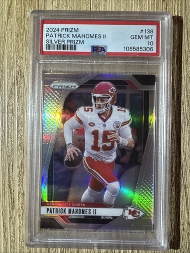 2024 Panini Prizm Patrick Mahomes II #138 Silver Prizm PSA 10 Gem Mint Chiefs