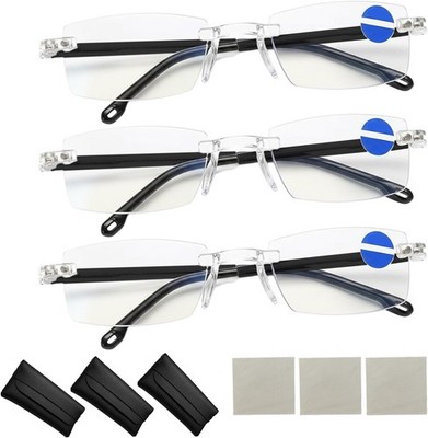 LETTERASHQP Autozoom Brille Automatische Lesebrille Autozoom Brille Presbyopi 4x