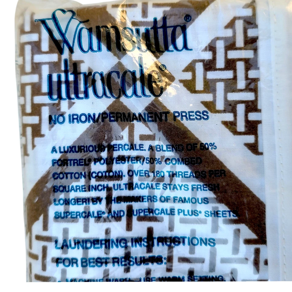 DE COLECCIÓN AÑOS 70 NUEVA EN PAQUETE 2 FUNDAS DE ALMOHADA KING Mod Retro años 70 Wamsutta MCM Foto 3 de 4