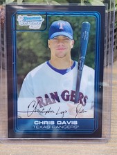 2006 CHRIS DAVIS BOWMAN CHROME BASEBALL ROOKIE CARD RC #DP29 RANGERS ORIOLES . rookie card picture