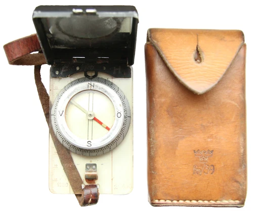PRE WW2 WWII Period Original Swedish Military Compass 1939 Mark