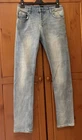 Asos Blue Stretch Denim Button Fly Skinny Jeans W31 L32"