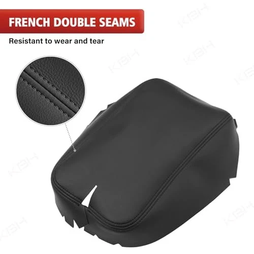 Center Console Armrest Cover for Lexus ES350 2007-2009, Black Vinyl Leather Foto 3 de 4