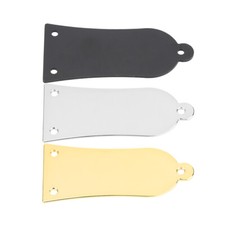 3 Holes Metal Truss Rod Cover with Screws Guitar Bass Replacement Black 