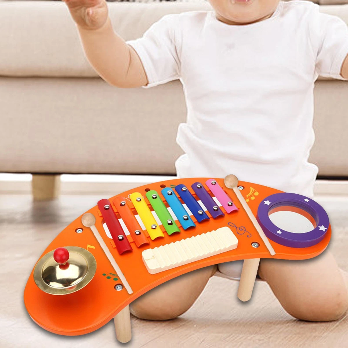 Wooden music sale table baby