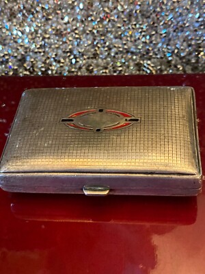 Antique Vintage Sterling Silver 925 Cigarette Case Holder
