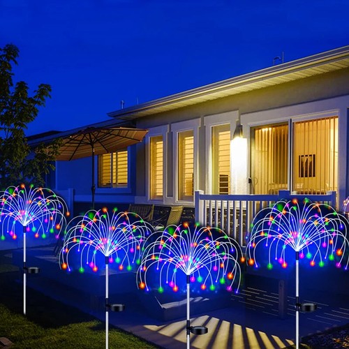 Pathway Lights Solar LED Outdoor Waterproof Firework Garden Decor Lawn Yard Lamp - Picture 6 of 16