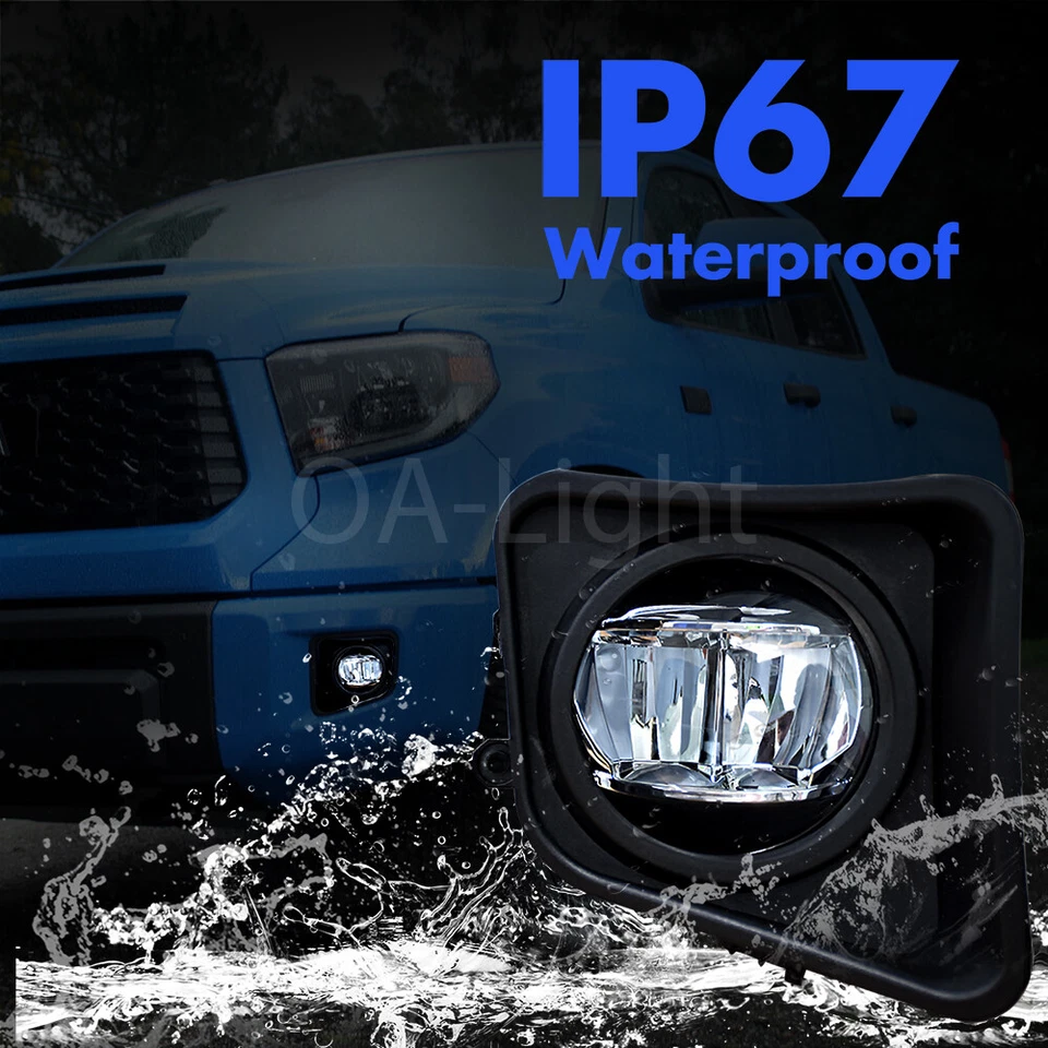 适用于 2014 - 2018 2019 2020 2021 丰田苔原 LED 雾灯前保险杠灯 — 第 4/4 张图片