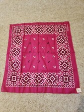 NEW WITH TAGS Vintage Pink All Cotton Fast Color Bandana Biker Scarf RN 13960