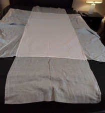 Pottery Barn Kids Crib Bed Skirt Gray Linen Blend 16" Drop Nursery Bedding