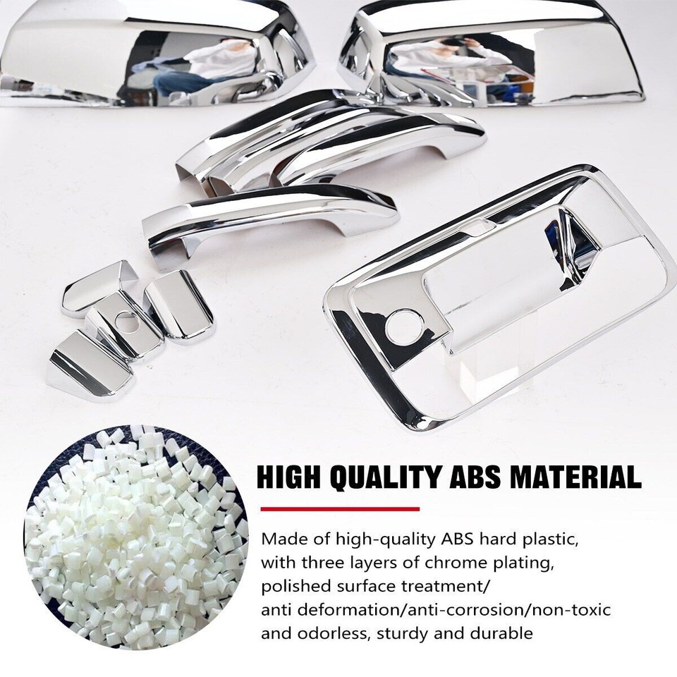 14-17 Chevy Silverado Chrome 2 Door Handle Cover Tailgate Cover W/o - Foto 11