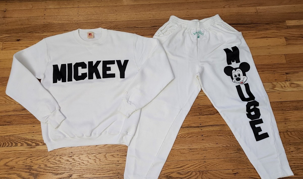 Vintage 80s Custom Mickey Mouse Russell Athletics Benetton  