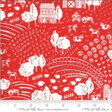 Moda On The Farm by Stacy Iest Hsu 20703 16 Red Landscape COTTON