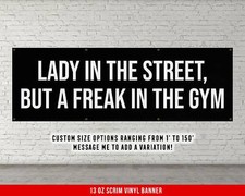 Home Gym Motivational Banner Flag - Weightlifting Decor for Garage or Basement