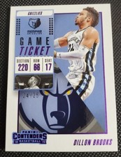 Dillon Brooks 2018-19 Contenders Game Ticket 24/25 Purple #70 Jersey Match