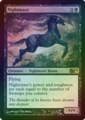 1 x Nightmare - Foil - M10 - LP - Magic The Gathering - MTG
