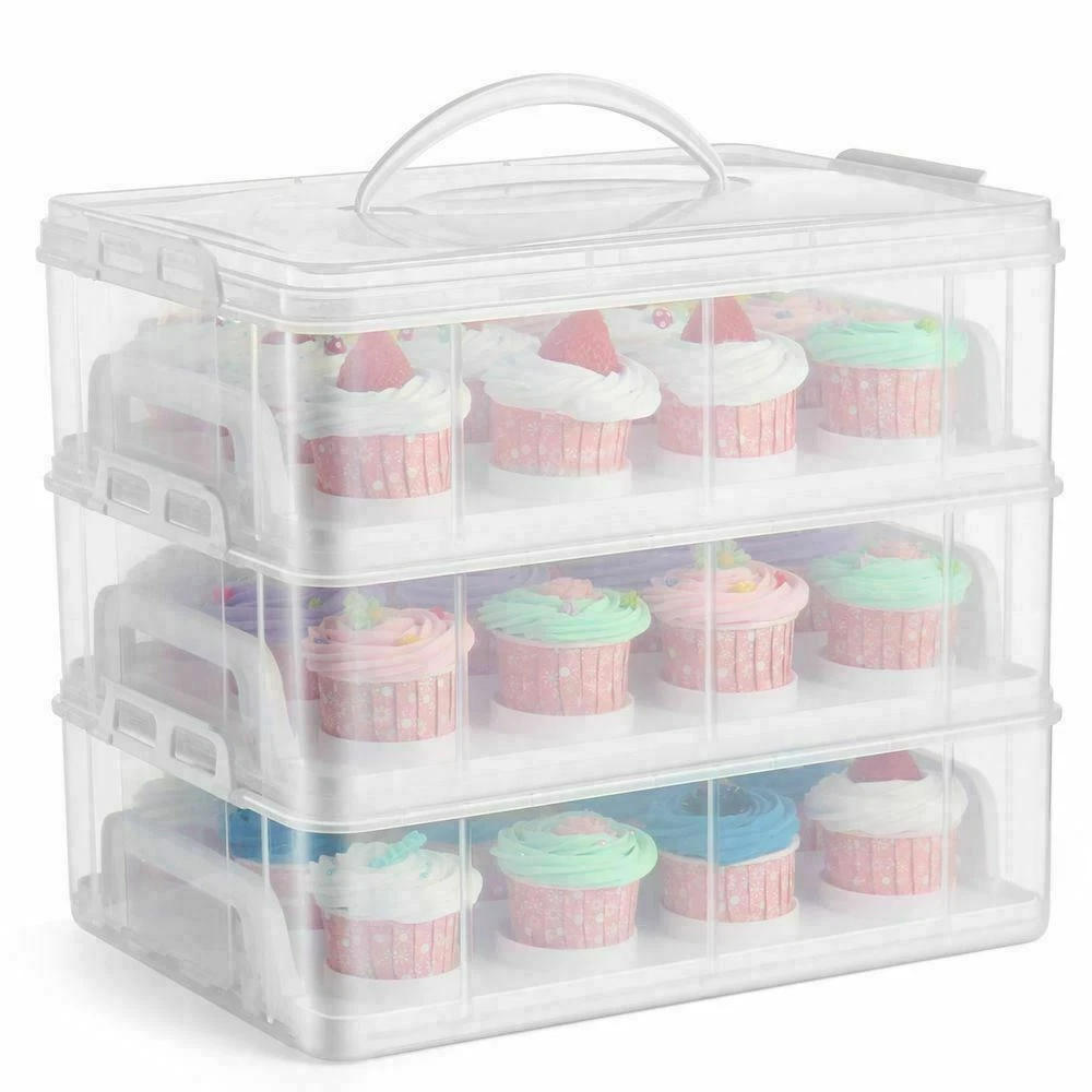 Plastic Cake Box Carrier Cupcake Storage Box Container Clear With Lid Lockable
Opens in a new window