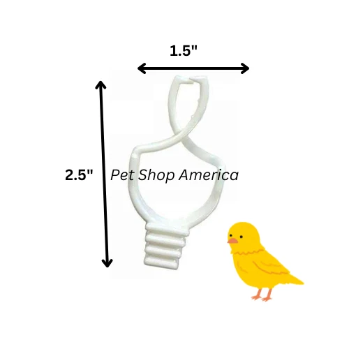 PET SHOP AMERICA Bird Cage Food Holder Clip White 10pcs Cuttlebone Millet Fruit Hamster Parrot